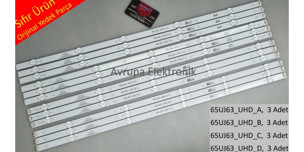 LG 65UK6100PLB Led bar, NC650DGE AAFXC, NC650DGE-AAFX7, SSC 65UJ63 A, B, C, D, Tv Ledleri